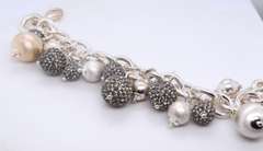 925 Sterling Silver Ball Charms Bracelet