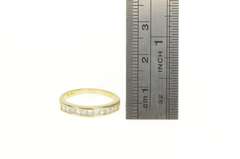 14K Yellow Gold 0.50 Ctw Diamond Princess Cut Wedding Band Ring