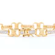 Plated 18KT Yellow Gold Diamond Bracelet