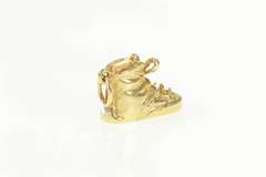 14K Yellow Gold 3D 1960's Shoe Baby Birthstone Setting Charm/Pendant