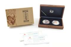 2012 China 10 Yuan Peking Mask 1oz Silver Commem. 2 Coin Set Box/COA