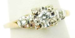 Very Fine 14K/18K Gold Diamond Ring, 5.5