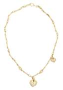 Judith Ripka Pave Diamond Heart Charm Pendant Necklace in 18K