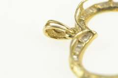 10K Yellow Gold 0.75 Ctw Baguette Diamond Heart Love Symbol Pendant