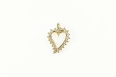 14K Yellow Gold 0.25 Ctw Classic Diamond Heart Love Symbol Pendant