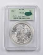 MS64 1887 Morgan Silver Dollar CAC PCGS