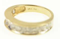 14K Yellow Gold 1.25 Ctw Diamond Channel Wedding Band Ring