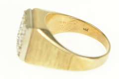 14K Yellow Gold 1960's 1.00 Ctw Squared Men's Statement Ring