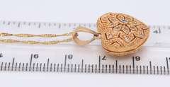 925 Sterling Silver Heart Shaped Locket Pendant on Chain