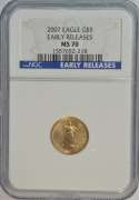 Flawless 2007 $5 American Gold Eagle. NGC MS70 Early Releases