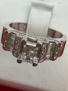 CERTIFIED 14K WHITE GOLD AND DIAMOND RING