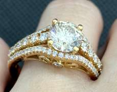 DAZZLING 18K ROSE GOLD ENGAGEMENT RING WITH 1.23 CARATS OF ROUND BRILLIANT DIAMOND