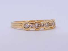 14kt Solid Yellow Gold Diamond Band