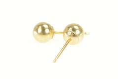 14K Yellow Gold Classic 4.8mm Ball Round Sphere Stud Earrings