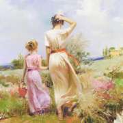 Tuscan Stroll by Pino (1939-2010)