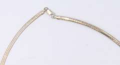 Vintage 925 Sterling Silver Italian Omega Chain Necklace