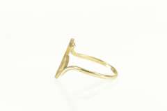 10K Yellow Gold Diamond Cut D Letter Initial Monogram Name Ring