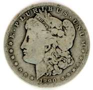 1890-O Morgan Silver Dollar