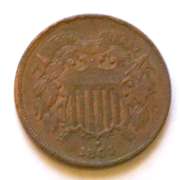 Nicer 1864 2 Cent Piece