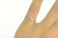 14K Yellow Gold 0.75 Ct Diamond Solitaire Classic Engagement Ring
