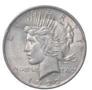 1922 Peace Silver Dollar Stickered Back Calico Ghost Town