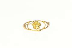 10K Yellow Gold Oval Victorian Seed Pearl Ornate Floral Pin/Brooch