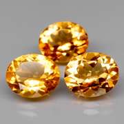 Awesome 10.11ct top golden eye clean Citrine set