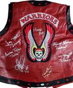 The Warriors Movie Cast Autographed Leather Vest Exact Proof ACOA