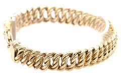 10.0MM Polished Fancy Curb Link Bracelet in 14K