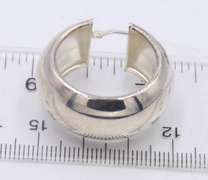 925 Sterling Silver Wide Hoop Earrings