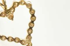 10K Yellow Gold 0.80 Ctw Champagne Diamond Heart Love Pendant