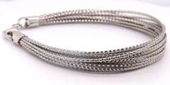 Italian 925 Sterling Silver Multi Strand Bracelet