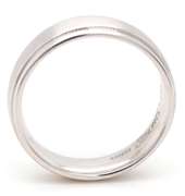 Simon G Brushed Wedding Band Ring in 14K