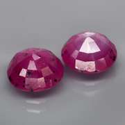 Stunning 6.78ct pinkish violet unheated Ruby pair