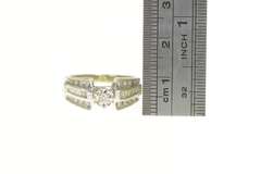 14K White Gold 0.32 Ctw Diamond Retro Classic Promise Ring