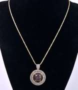 Darling 18.08CTS Star Ruby & 1.36CTW White Sapphire Pendant Necklace in Gold Plated Sterling Silver