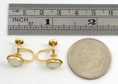 Traditional 14k Screwback Opal Earrings