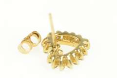 10K Yellow Gold Diamond Heart Love Symbol Single Stud Earring