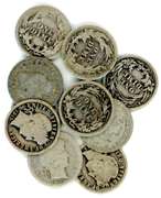 10 Assorted Silver Barber Dimes