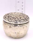 Vintage 925 Sterling Silver Flower Embossed Trinket Box