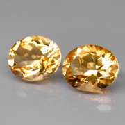 High fire 7.03ct golden yellow Citrine pair