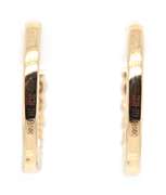 New 0.56ctw Diamond Small Oval Hoop Earrings in 14K