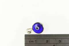 Sterling Silver Nazar Blue Evil Eye Protection Symbol Pendant