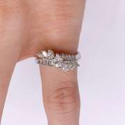 Beautiful 14kt Solid White Gold Diamond Ring