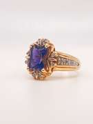 14kt Yellow Gold Blue Stone Ring