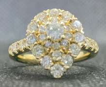 STUNNING MARQUISE SHAPE DIAMOND ENGAGEMENT RING IN 14K YELLOW GOLD- 2.0+ CARATS!