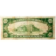 $10 1929 National Currency Chase National Bank City Of NY Bank  Note