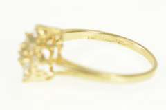 14K Yellow Gold Squared Classic Cluster Statement Ring