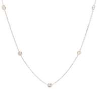 1.00ctw Round Diamond Five Stone Station Necklace