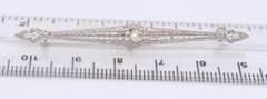 Antique White Gold Pearl Brooch